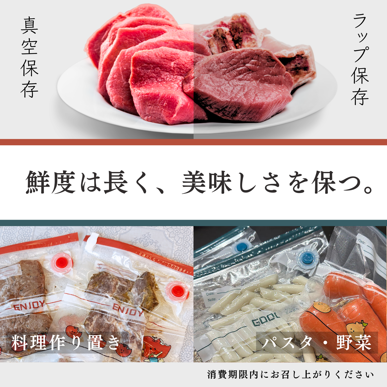 DR.SAVEは鮮度は長く、美味しさを保つ